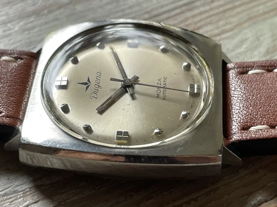 Dugena Monza Automatic in Edelstahlgehäuse und mit neuem RIOS-Lederband - Bild 2 von 4