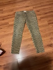 Current Elliott Leopard Print Skinny Jeans Women  s Size 28 TRENDY