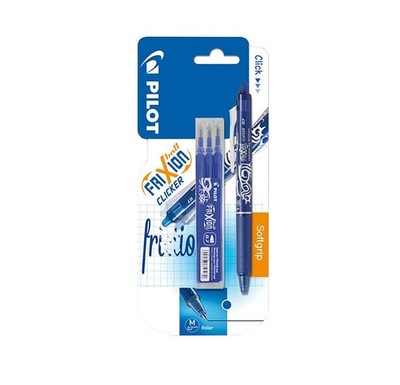 Pilot Frixion Clicker 0,7 + 3er Set Mine blau