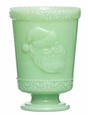 Santa Tumbler - Jade (Jaeite) -  Mosser Glass, USA