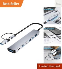 Upgrade  USB C/USB Hub, Aluminum 7 in 1 USB C  USB Hub with USB 3.0, USB 2.0...