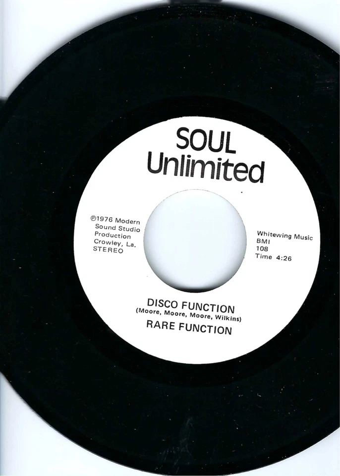 SWEET SOUL/FUNK- RARE FUNCTION- "BABY, I'M FOR REAL"/"DISCO FUNCTION"- NM Foto 2 de 2