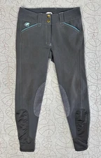 Piper by Smartpak Equestrian Riding Breaches / Gray Teal / Size 22