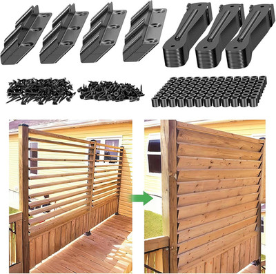 Louver Bracket Kit, Deck Sunblind System Hardware - Metal Louver Brackets for Ou
