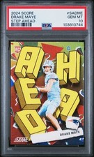 🔥RARE🔥📈2024 Score Step Ahead Drake Maye SSP , 2 Dimensional (RC) PSA 10!