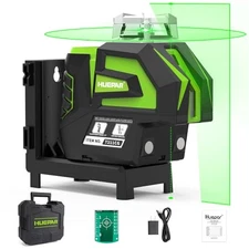 Huepar 7211G Green Laser Level 360° Line Auto Leveling Magnet Bracket TI