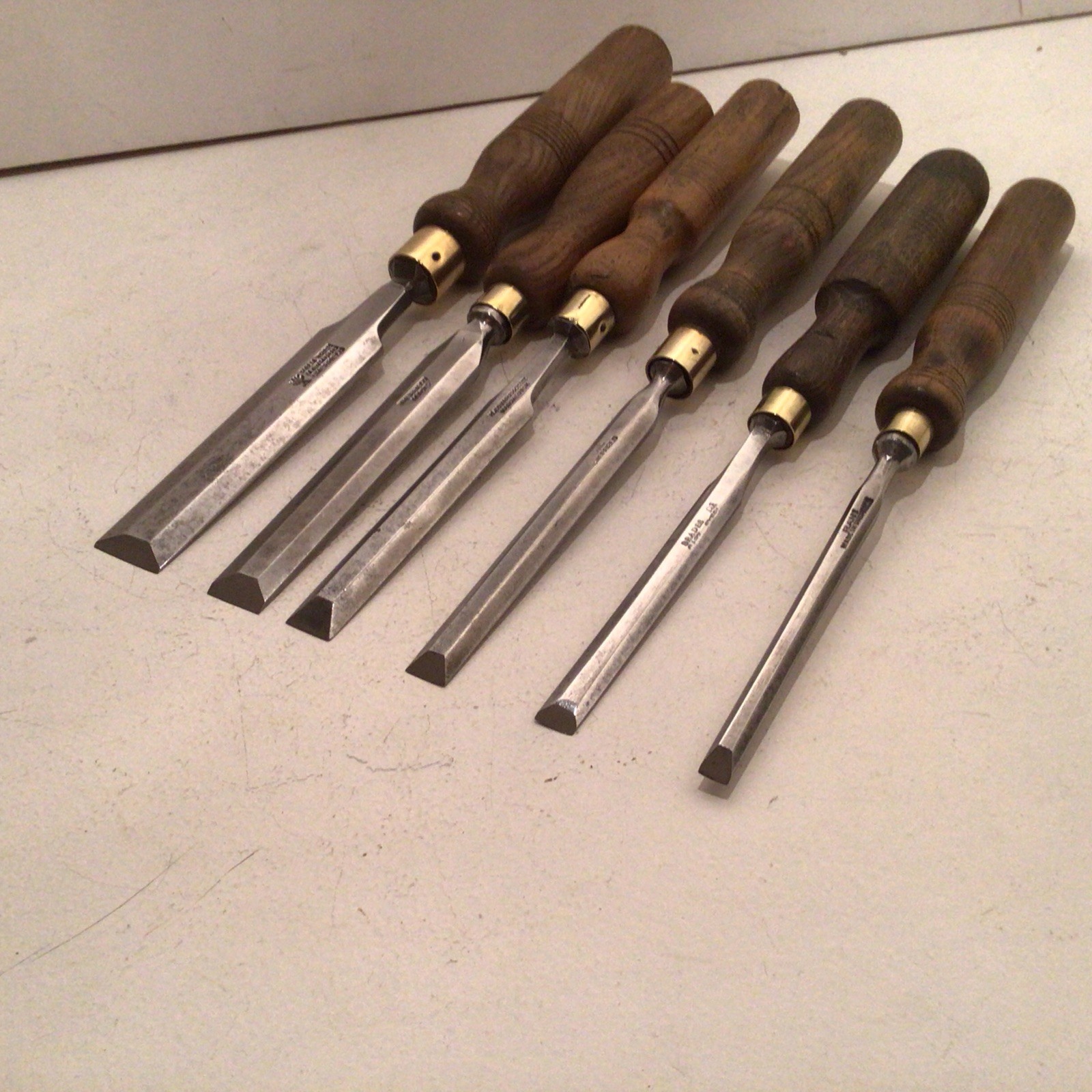 Six. Bevel Edge Chisels. ￼