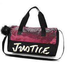 Justice Flip Sequin Duffel Bag Ruby Logo