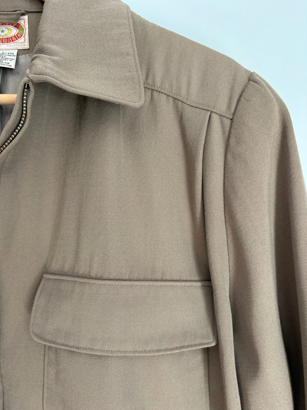 Vintage 80s Banana Republic Mill Valley Wool Field Jacket/Pampas style - Mens L image 3