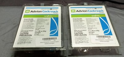Lot Of 8 Syringes Advion Cockroach Gel Bait 1.06 Oz Each