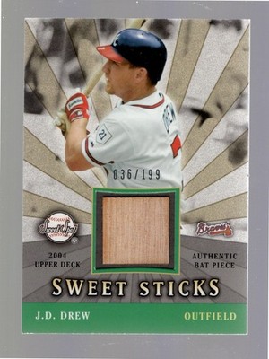 2004 Upper Deck Sweet Spot Sweet Sticks J.D. Drew #SSS-JD.    036/199