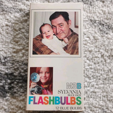 Sylvania Blue Dot M3B Flashbulbs Vintage Box of 12 Blue Bulbs