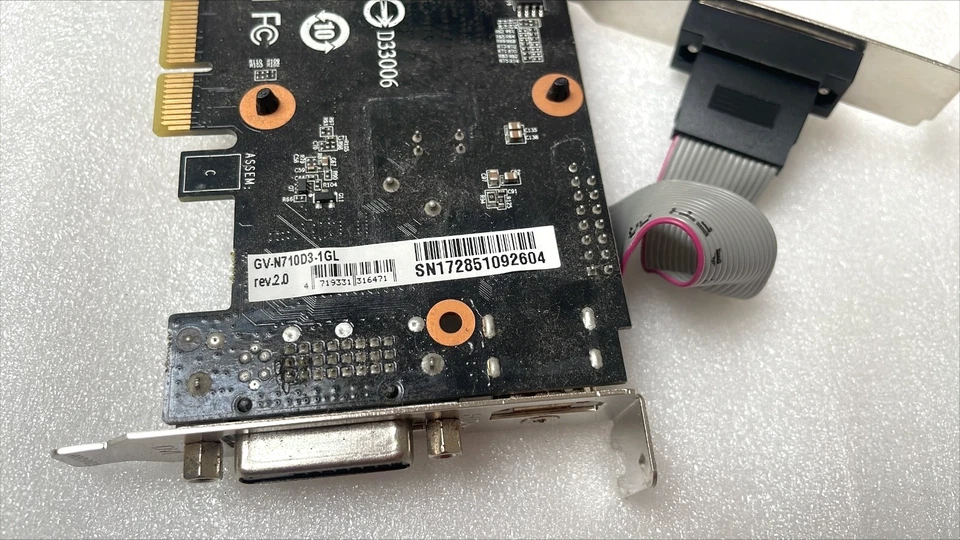 Gigabyte GeForce GT710 1GB DDR3 HDMI VGA DVI GV-N710D3-1GL Video Graphics Card - Image 3 of 4