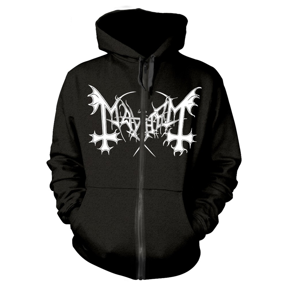 MAYHEM - DE MYSTERIIS DOM SATHANAS BLACK Hooded Sweatshirt with Zip XX-Large