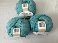 3 Balls Stream Willow Yarn in Color Cloisonne 70% Superwash Wool 30% Silk 