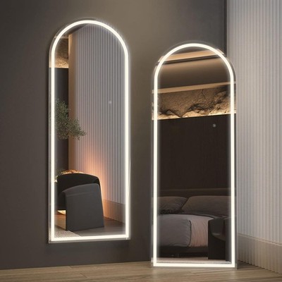 LED Spiegel mit Beleuchtung 160x50 cm Drei Farben Dimmbar