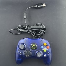 Original Xbox Blue S Type Controller w/ Breakaway Cable Clean Tested