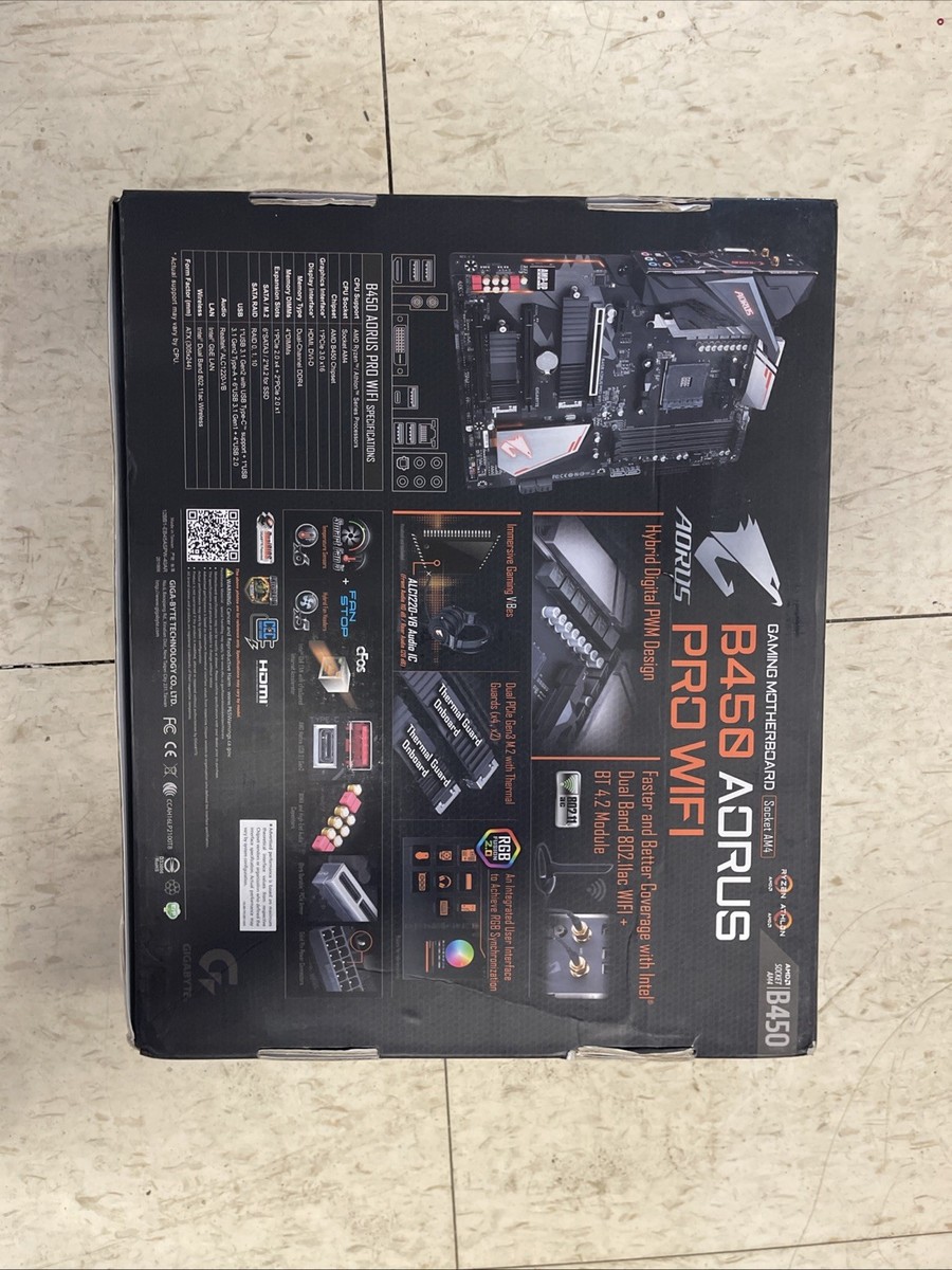 GIGABYTE B450 AORUS Pro WiFi AM4 Intel Motherboard for sale