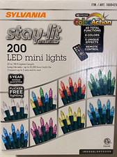 Sylvania 200 LED Mini 8 Colors 40 Functions Christmas Light String With Remote