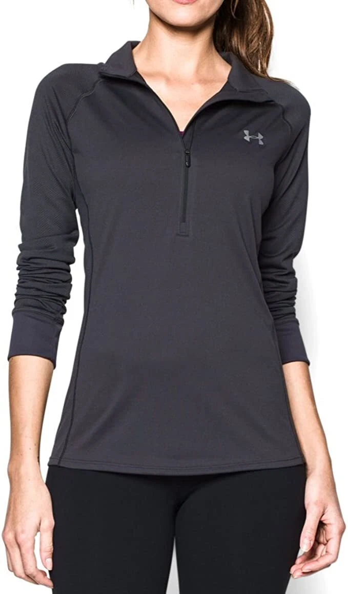 Under Armour Women UA Tech ½ Zip LS Lightweight Shirt 1255840 - Grey Size L