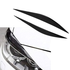 Carbon Fiber Front Headlight Eyebrow Cover Eyelid Trim For Bmw 3 Series 13-19 A2