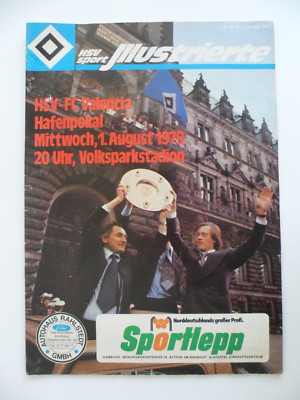Hamburger SV-FC Valencia 1979 Harbour Cup Programme HSV friendly match Spain
