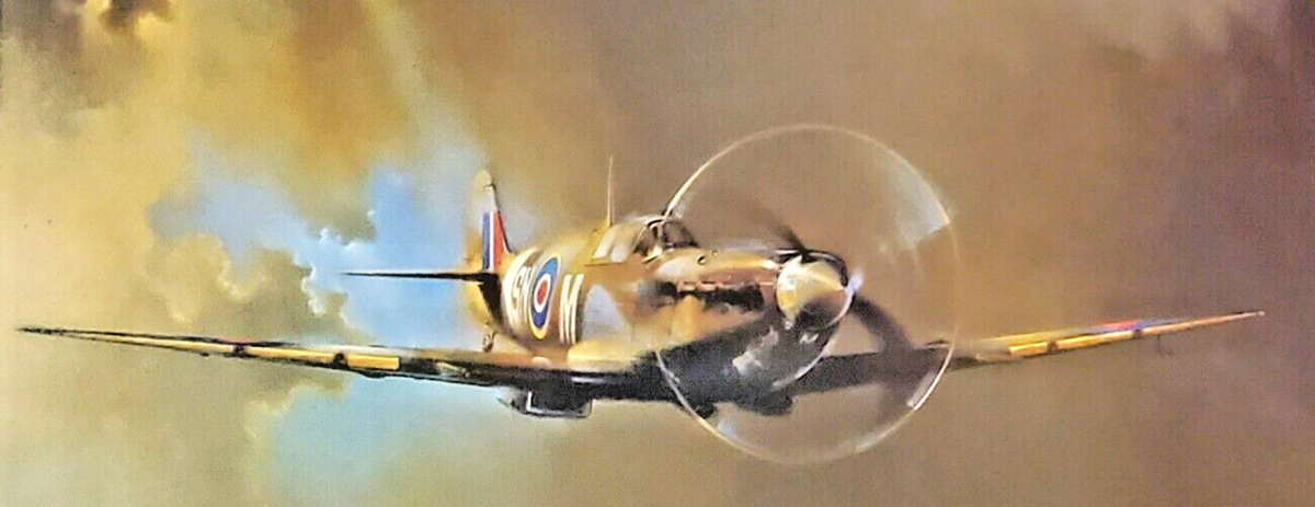 Barrie A. F. Clark Spitfire Venture Framed and Captioned, 26