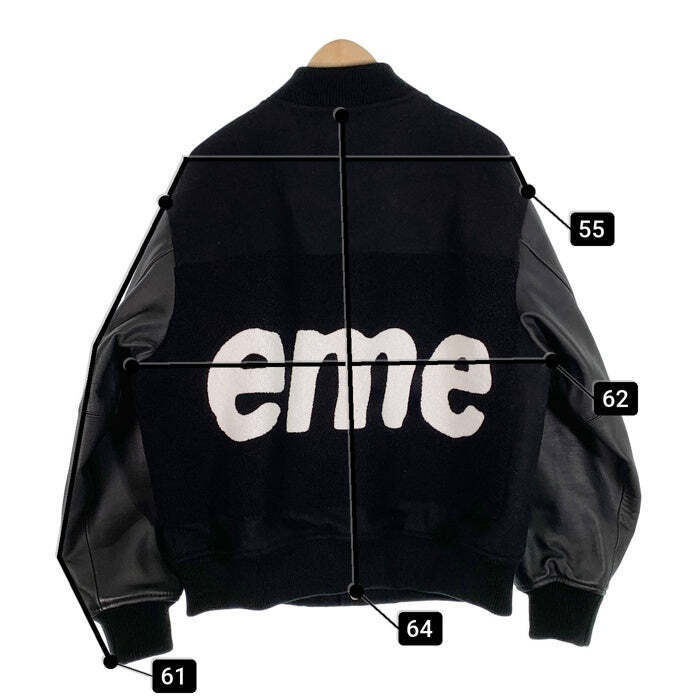 Supreme 24SS Big Logo Chenille Varsity Jacket Black Size M Supreme 24SS Big Logo Chenille Varsity Jacket Black Size M
