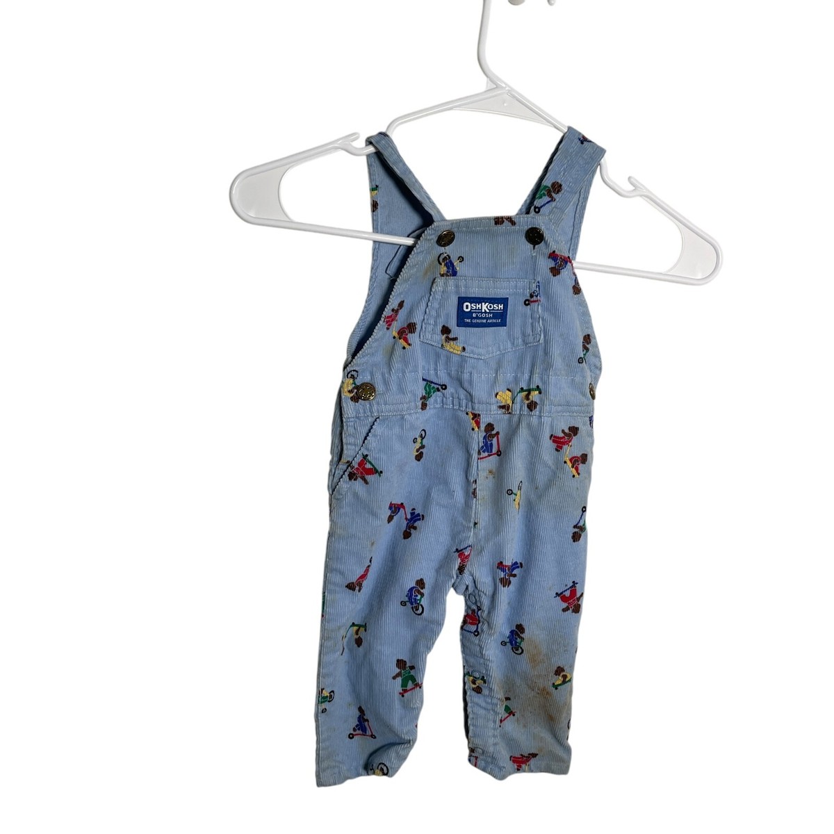 Vintage OshKosh B'Gosh Overalls 6-9 Months Teddy Bear Corduroy