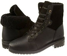 Kickers Watlace Black Leather Warmlined Women Boots