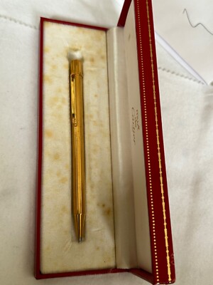 Must de Cartier Gold Plated Ballpoint Pen-VG Condition | eBay