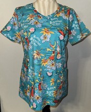 NWT Women  s Dr. Seuss Print Scrub Top Shirt Size XXS