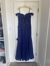 Blue Sequin Prom Dress/Evening Gown