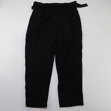 Nine West Utility Pants Womens Size L comfort Waist Black High Rise Wide Leg New