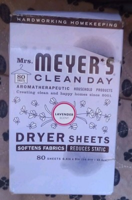 Mrs Meyers Dryer Sheets Lavender - 80-ct Clean Day NEW IN BOX Box Has Been Taped