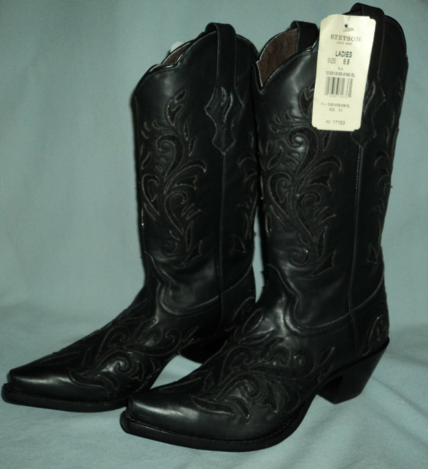 Stetson Riley (Black) - Women's Leather Cowgirl Boot main image 0
