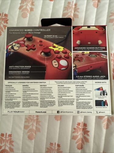 ⚡️Nintendo Switch Wired Remote controller Red/Gold Super Mario Edition 🆕 - Picture 2 of 6