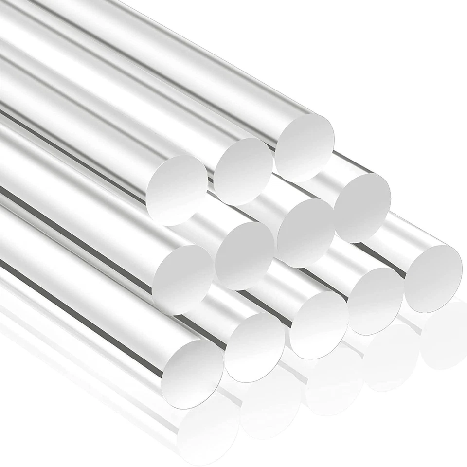 Premium Acrylic 5mm Transparent Lollipop Stick Dowel Rod Clear Solid Bar Perspex