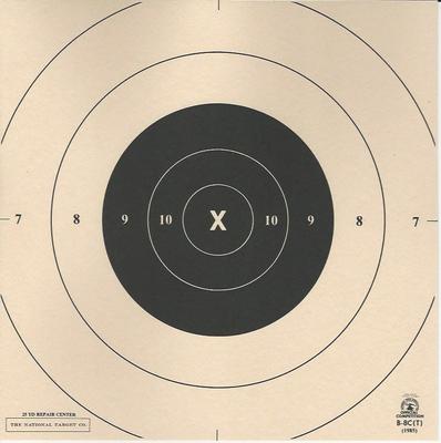 B-8C [B8C] NRA Official 25 Yard Repair Center for B-8 Target (100) Tagboard