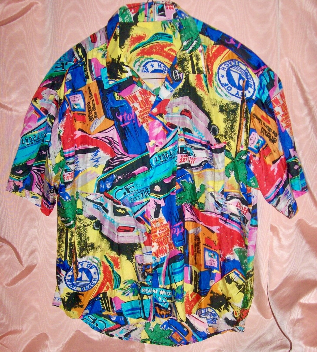 P*I様 【極美品】jams world 水彩　USA シャツ　ハワイ　ビンテー RARE CIRCA 1980's JAMS WORLD SILK S/S HAWAIIAN 