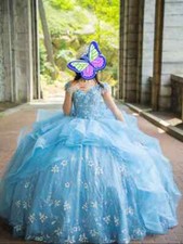 Quinceanera Sweet 16 Gown Dress Bahama Blue, Small, Morilee Madeline Gardner