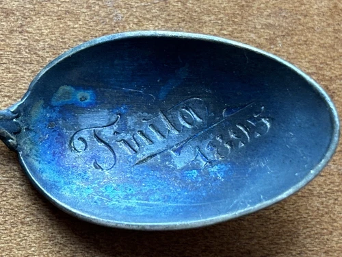 Antique  Gorham Sterling Silver No. 759 Demitasse Spoon Engraved  1895 Souvenir