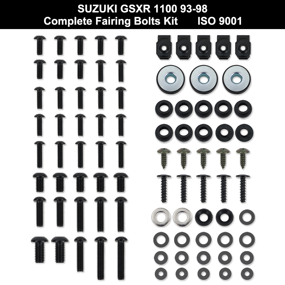 Complete Stainless Steel Fairing Bolt Kit For 1993-1998 GSXR GSX-R 1100 - Made In USA