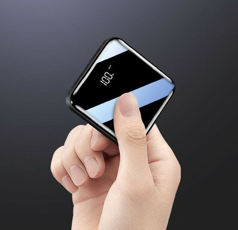 20,000mAh LED Mirror Power Bank - Fast Portable Charger