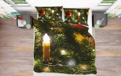 3D Christmas Xmas A1318 Bed Pillowcases Quilt Duvet Cover Set Queen King Amy