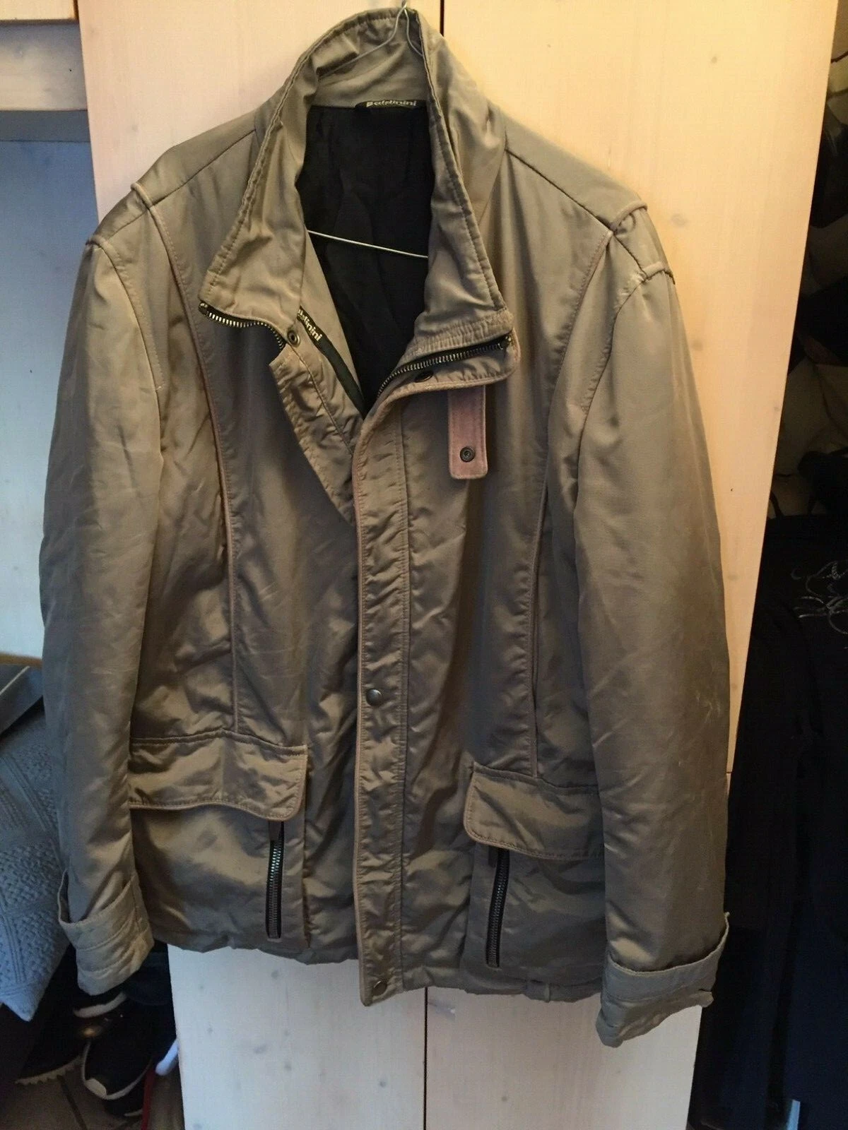 BALDININI MEN'S LUXURY BEIGE PADDED HOOD JACKET ORIGINAL 54 IT - product detail image 4