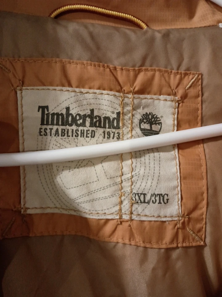 Chaqueta de invierno Timberland Puffer repelente al agua para hombre 3XL naranja blanco negro Foto 4 de 4