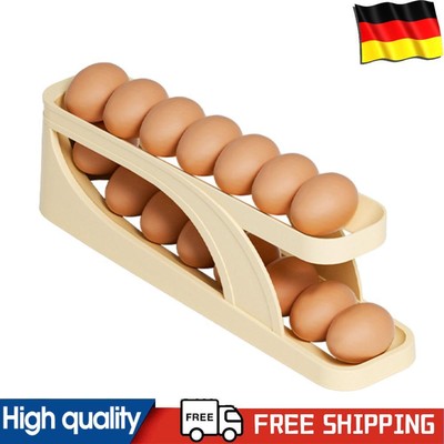 Automatic Two Layer Sliding Egg Organizer Egg Fresh-keeping Rack Kitchen Gadgets