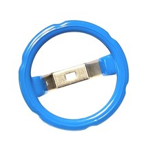 NELES JAMESBURY, 6" Round Handwheel, Blue, Slot Size: Width 3/8" X Length 5/8"