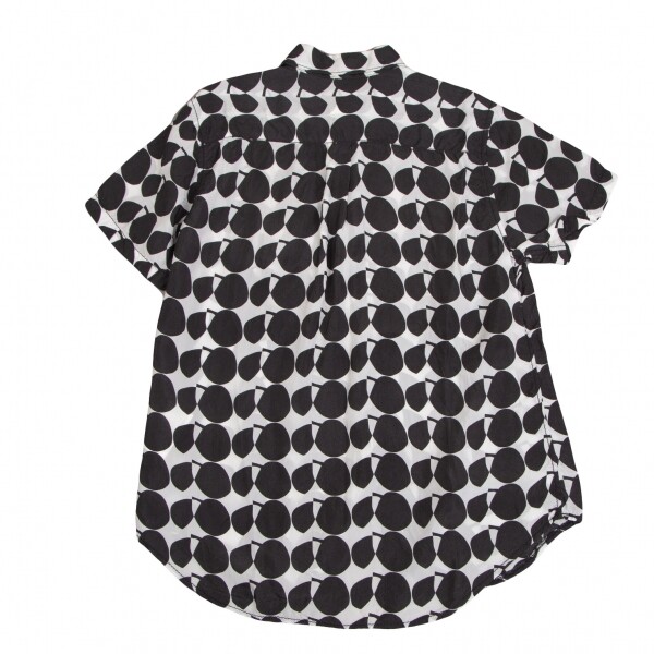 BLACK COMME des GARCONS Polka Dot Short Sleeve Shirt Size XS